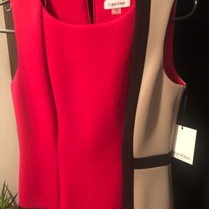 Calvin Klein dress with bold contrasting colors